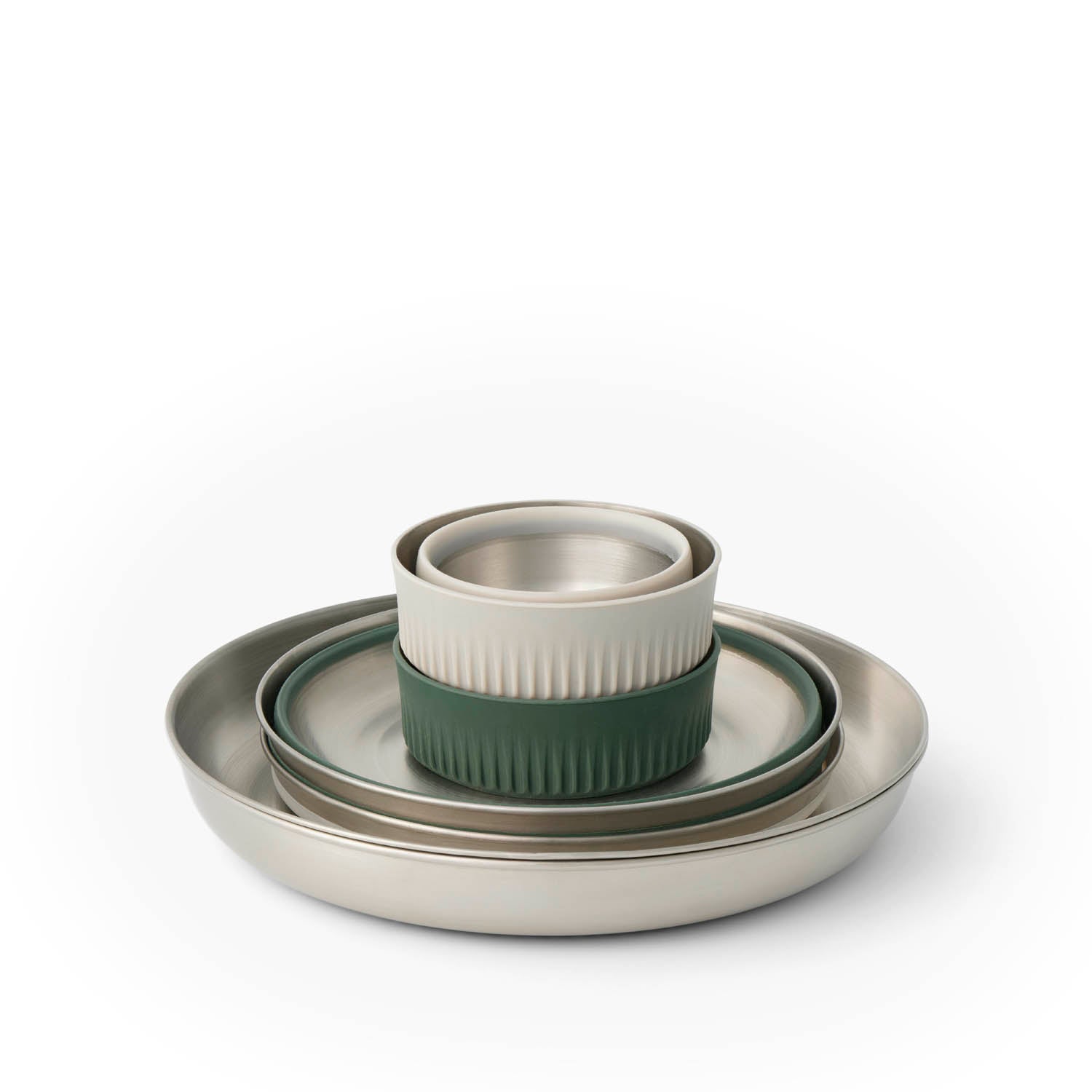 Detour Stainless Steel Collapsible Dinnerware Set - (6 Piece)