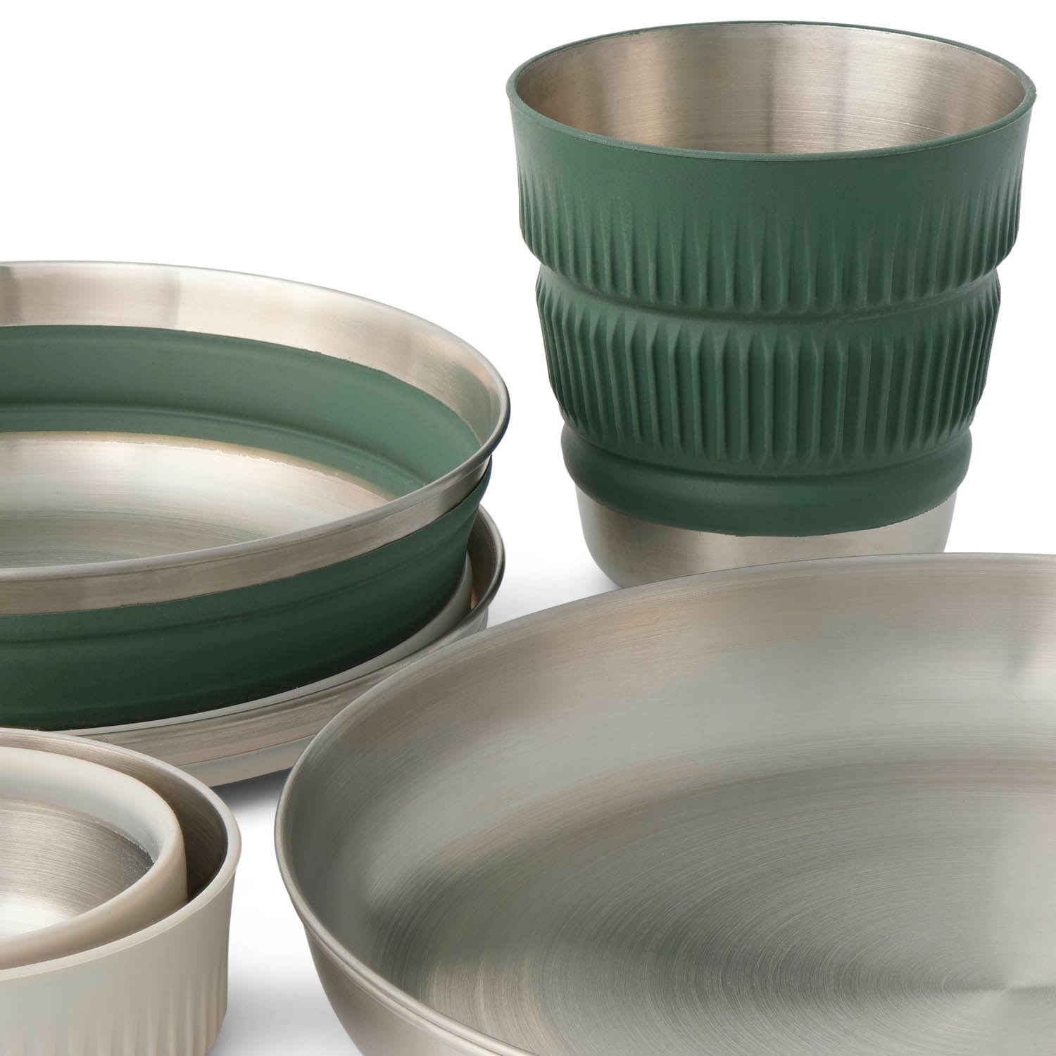 Detour Stainless Steel Collapsible Dinnerware Set - (6 Piece)