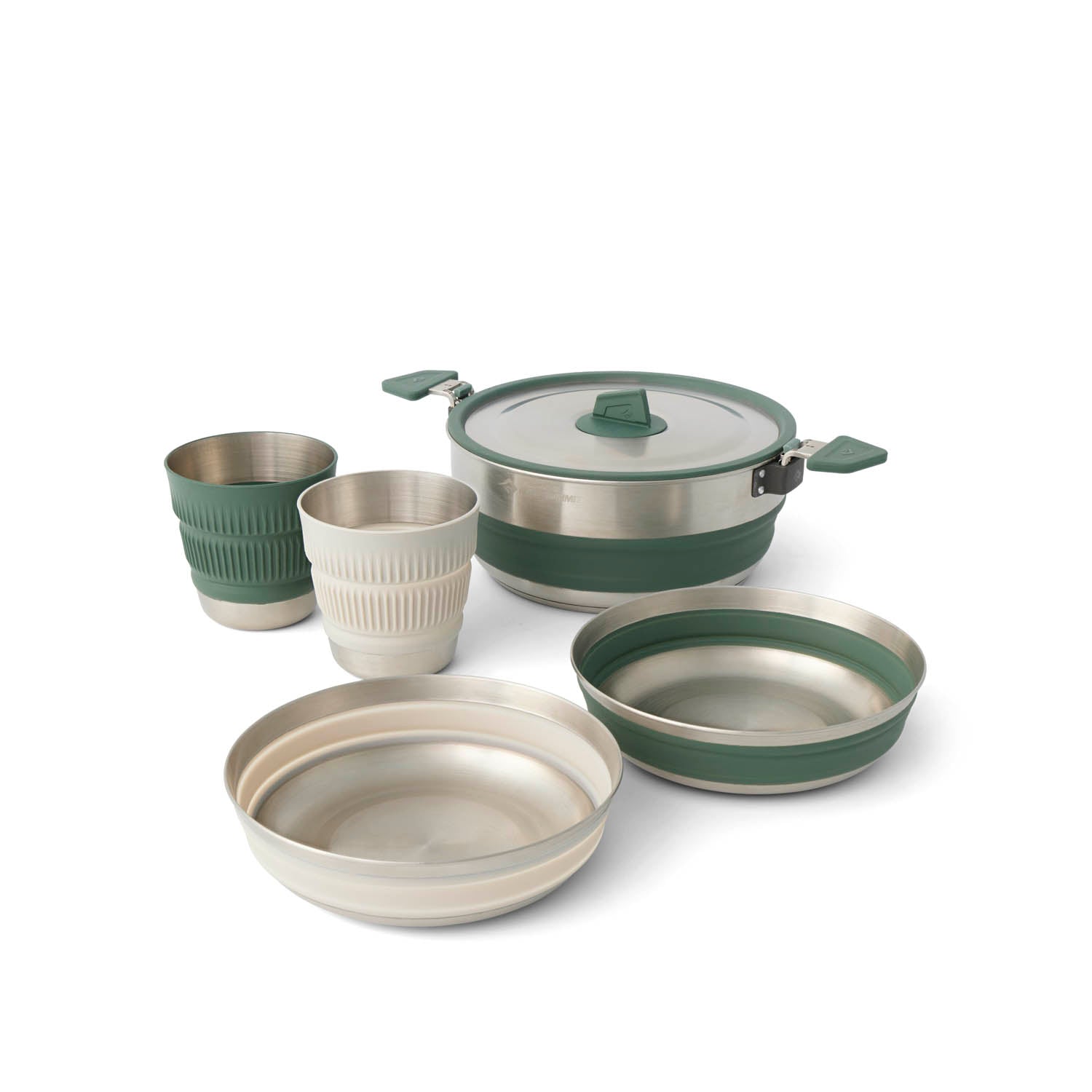 OVERMONT 13-delige Campingset – Aluminium Pannen, Koffiepot, Theepot, Kommetjes En Accessoires, Compact En Draagbaar