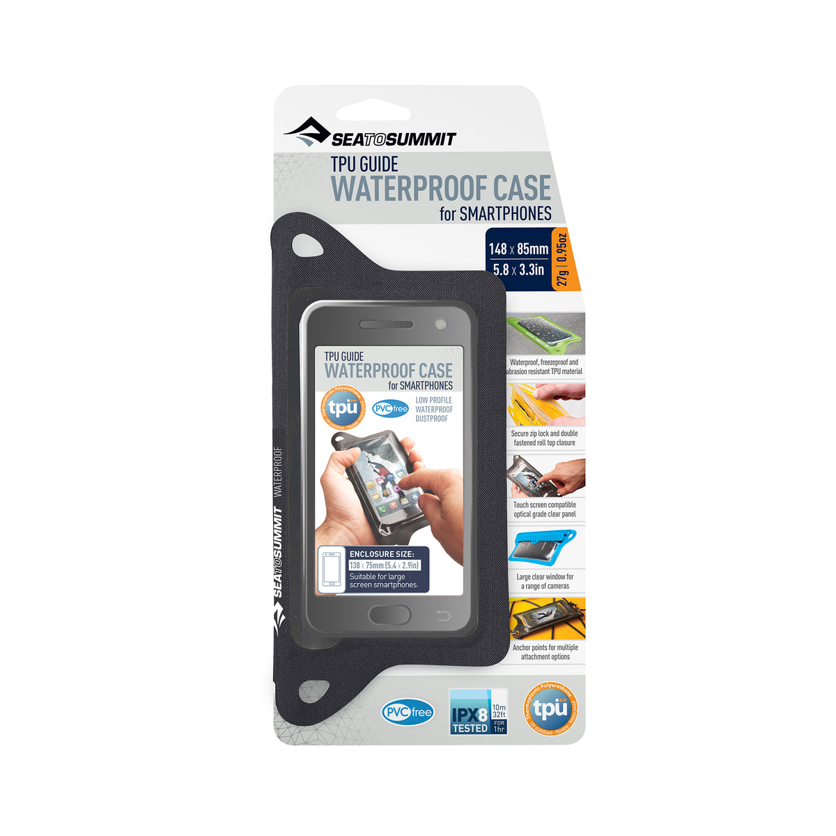 Regular || TPU Guide Waterproof Case for Smartphones in Black