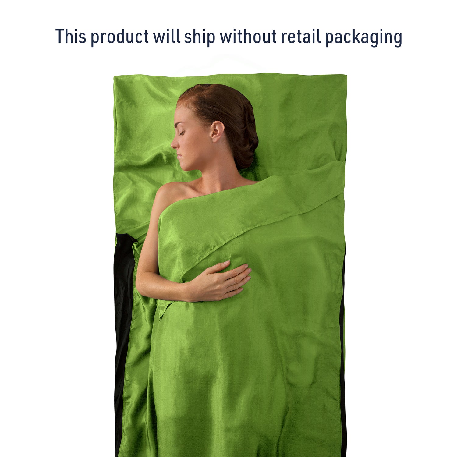 TRAVELLER w/ pillow insert || Premium Silk Travel Liner in Green