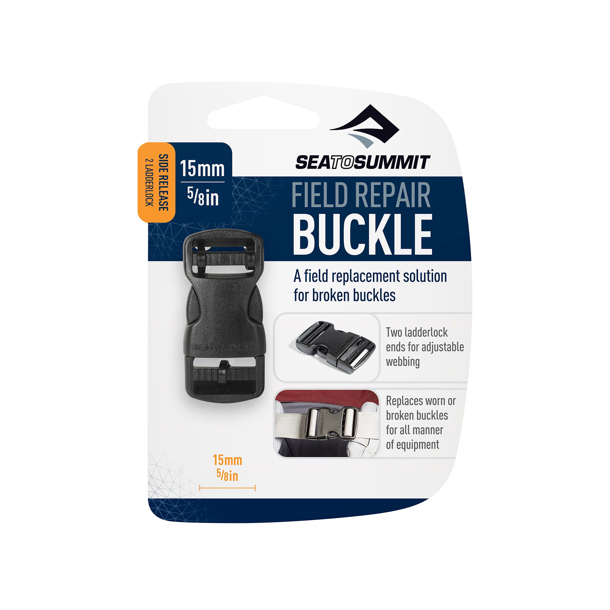 Side Release Field Repair Buckle with Removable Pin