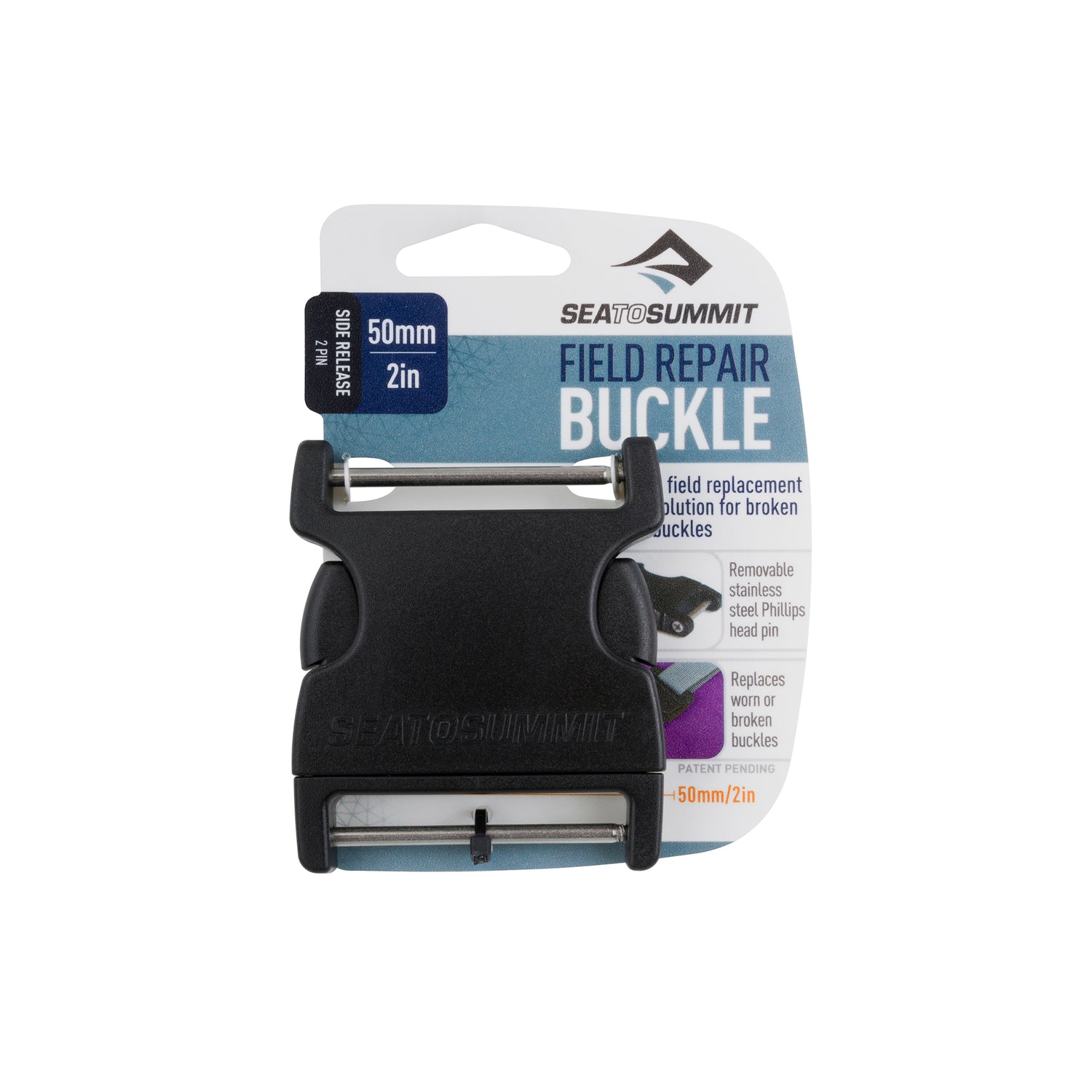 2 in | 50mm 2 Pin || Side Release Field Repair Buckle with Removable Pin