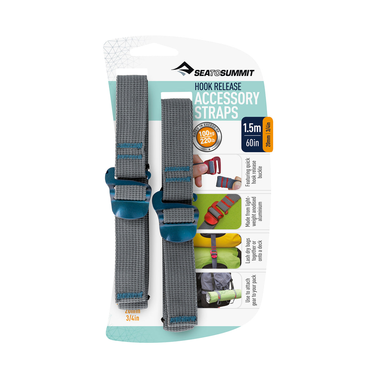 1.5m | 60 in 20mm || Accessory Strap with Hook Release