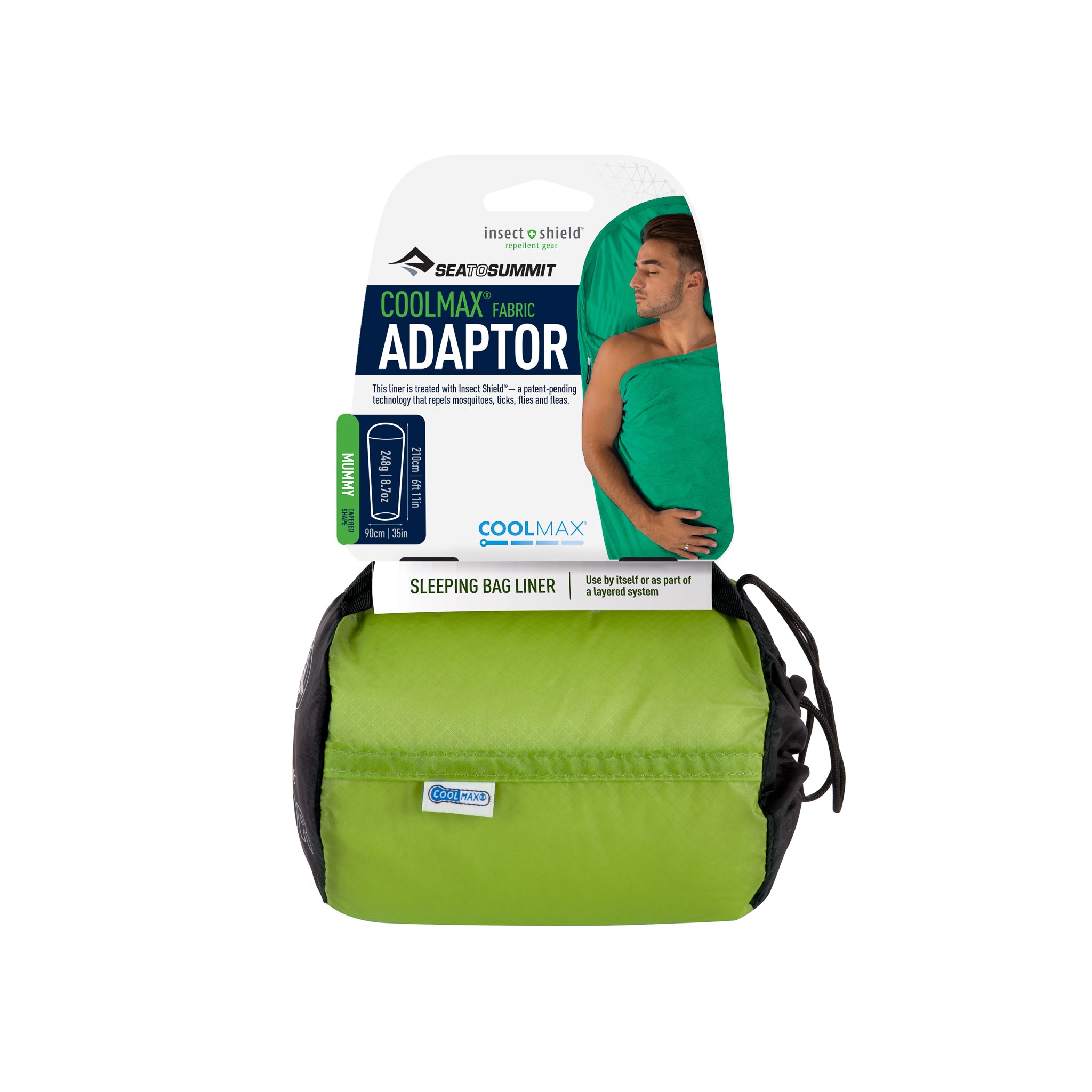 Used Adaptor Coolmax Sleeping Bag Liner with Insect Shield