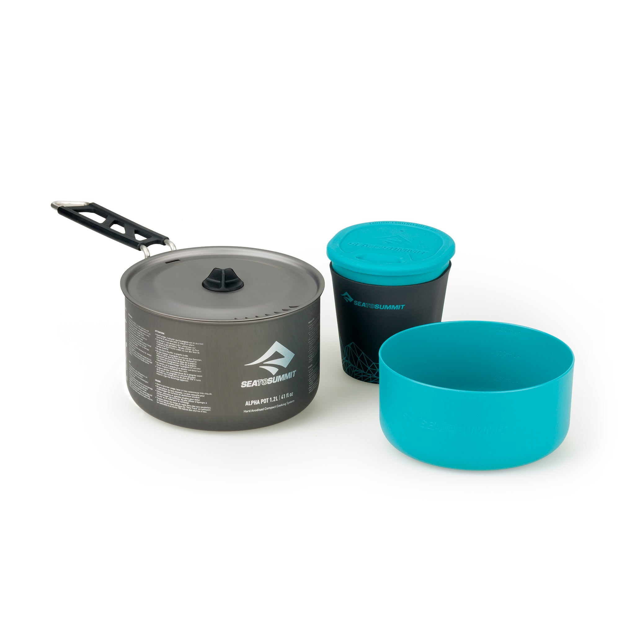 Used Alpha Camping Cook Set 1.1 - 1 Pot, 1 Bowl & 1 Mug | Sea to Summit